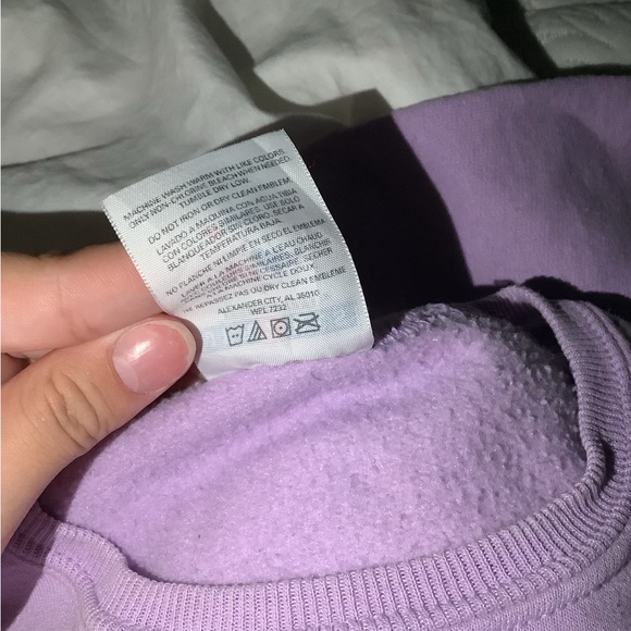 Purple Vintage Cropped Jerzees Crewneck - Picture 4 of 4